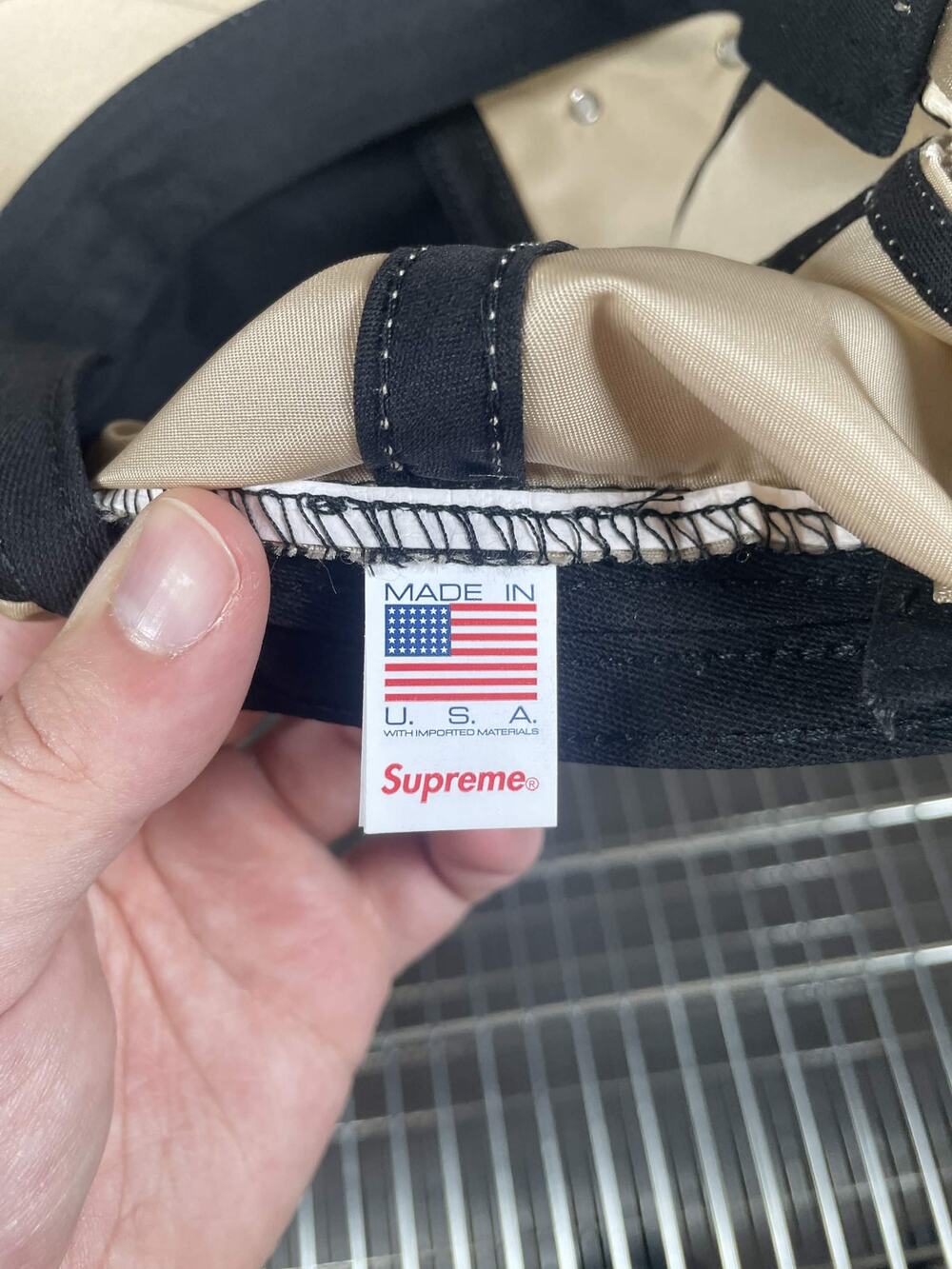 Supreme Enamel Small Box 6-Panel Khaki FW24